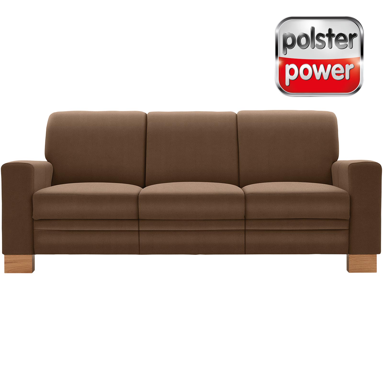 polsterpower 3-Sitzer-Sofa - Holiday mandel - Basismodell
