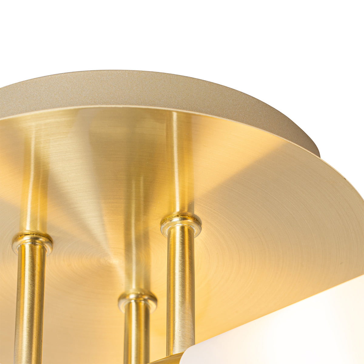 QAZQA Moderne badkamer plafondlamp messing 3-lichts IP44 - Bath