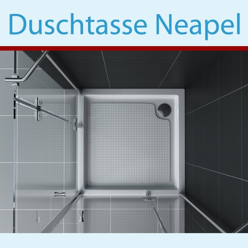 Jet-Line Duschtasse Neapel 800x800 Duch Tasse Glas Dusche weiss Jet-Line Duschwanne Duschboden Badezimmer