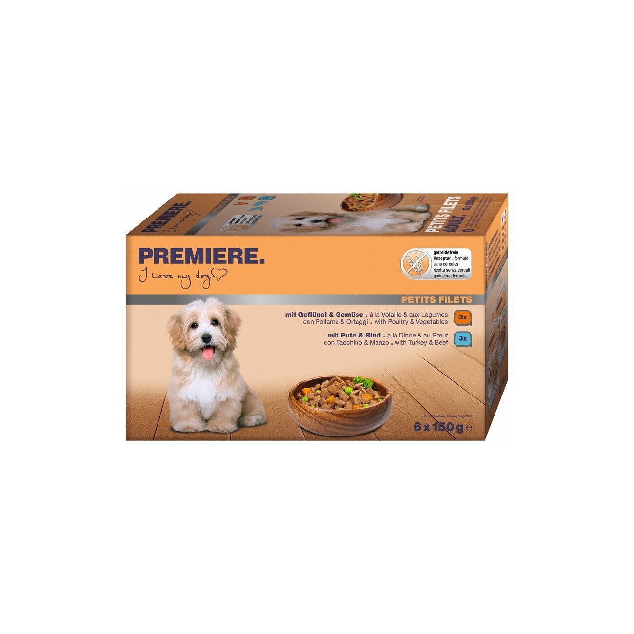 PREMIERE Schale Multipack Adult Petits Filets 6x150g