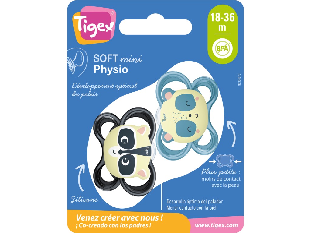 PACK 2 CHUCHAS  18M TIGEX SILICONE NOITE
