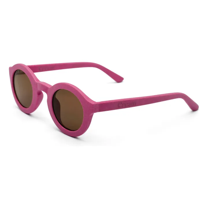 Cream Lunettes De Soleil Rondes | Rouge framboise