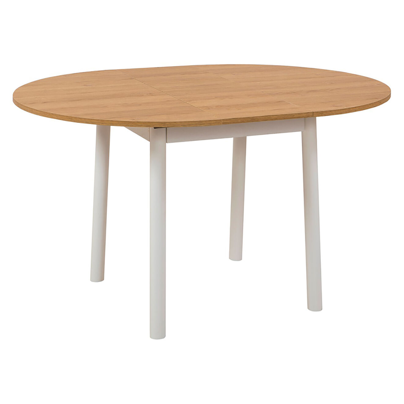Homitis Table extensible + 4 Chaises Oliver chêne/blanc