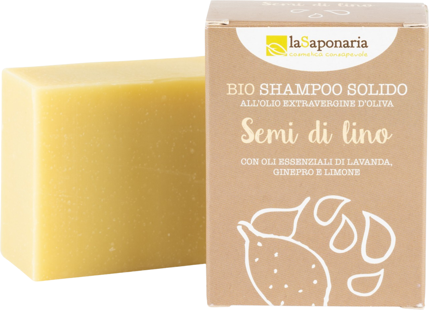 La Saponaria  Haarseife mit Leinöl, 100 g