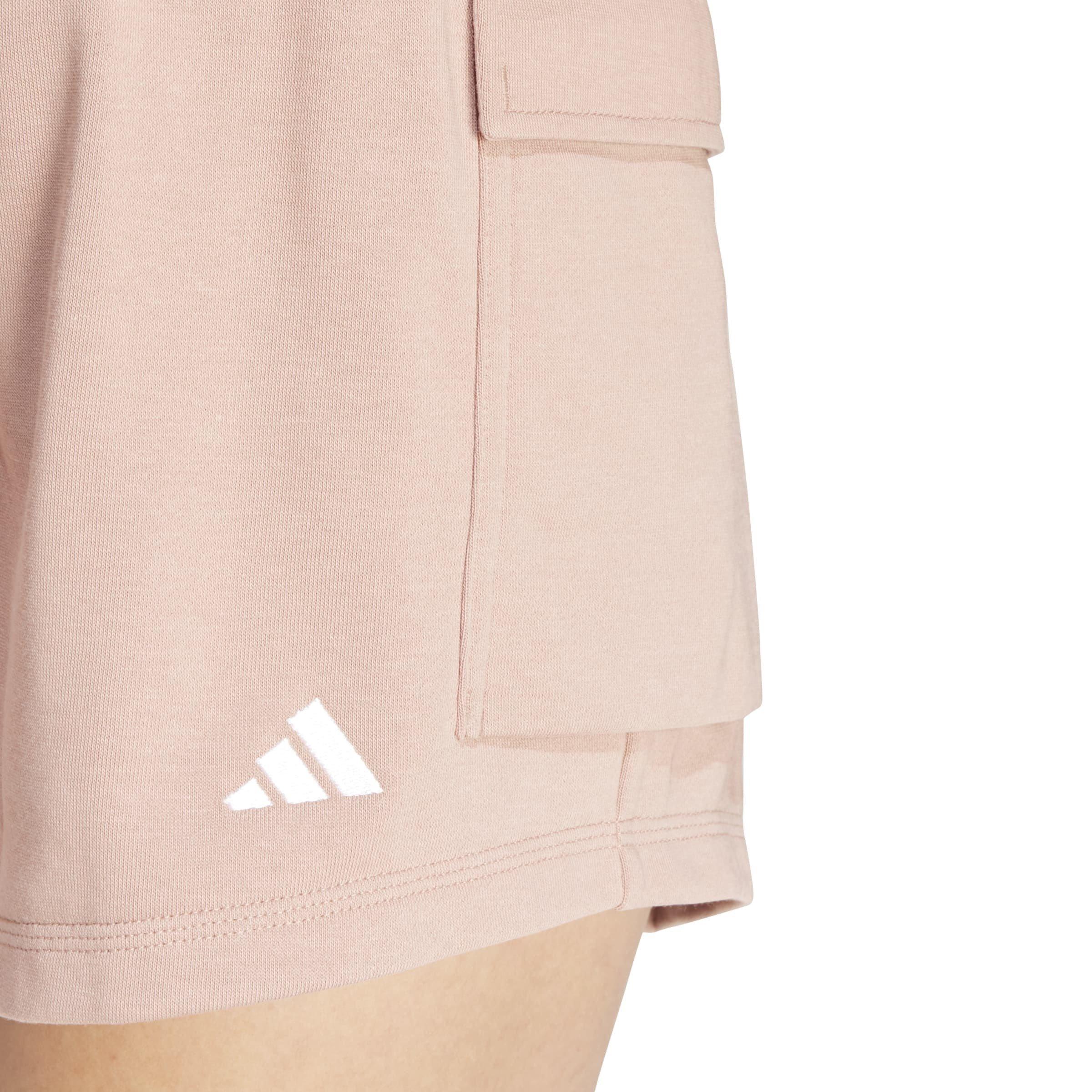 adidas Essentials Small Logo French Terry Cargo Shorts Womens