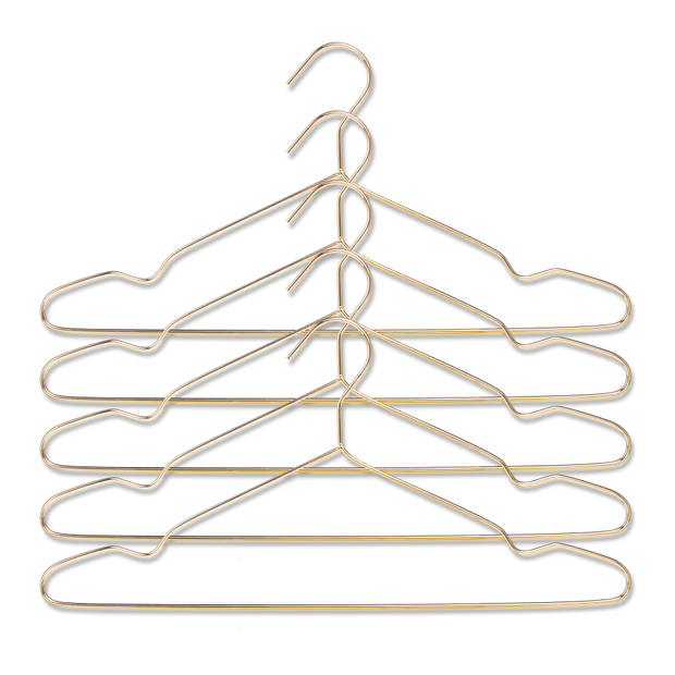 Blokker Kledinghanger - Metaal - Goud - 5 stuks