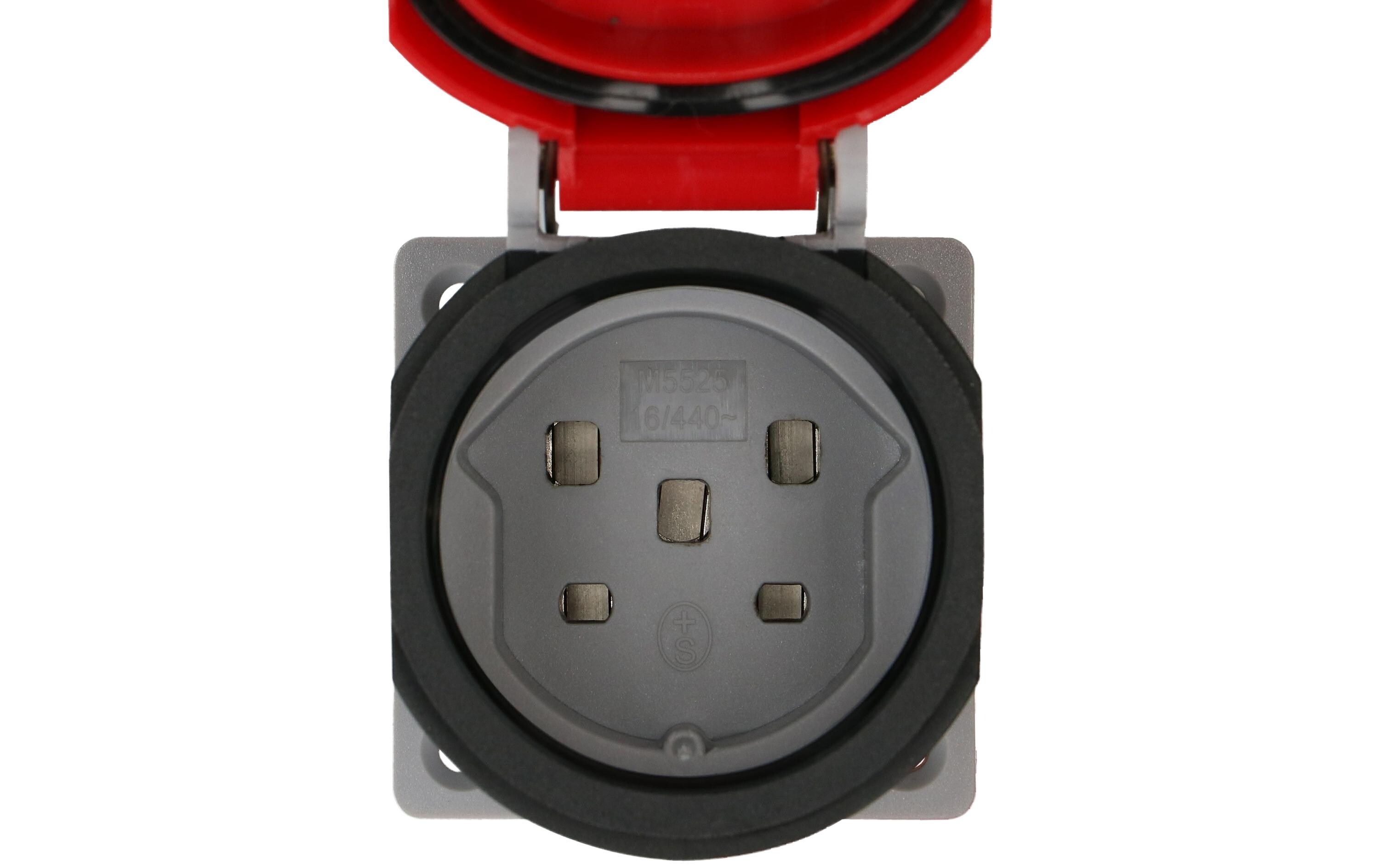 Einbausteckdose IP55 Typ 25 3L+N+PEIP55 Typ 25 Steckdose