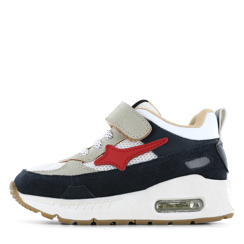 Shoesme zwart met rode sneaker Microleer | Jongens schoenen