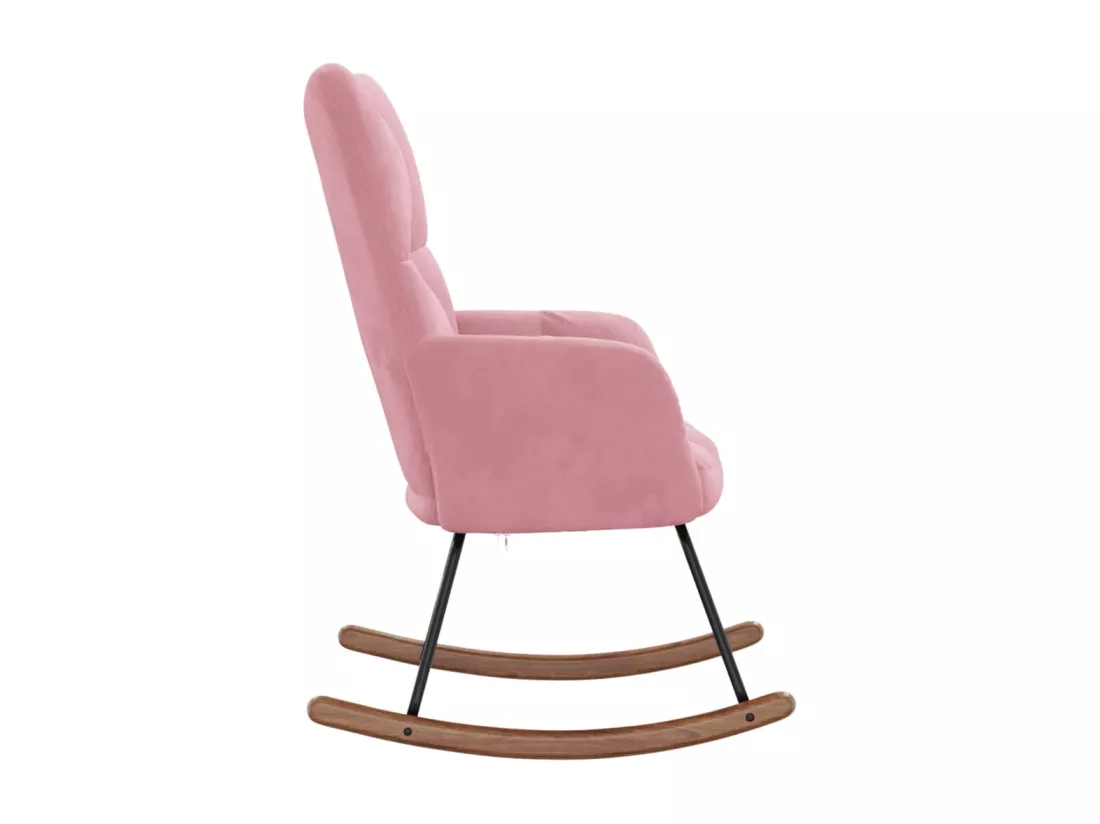 Chaise à bascule Rose Velours