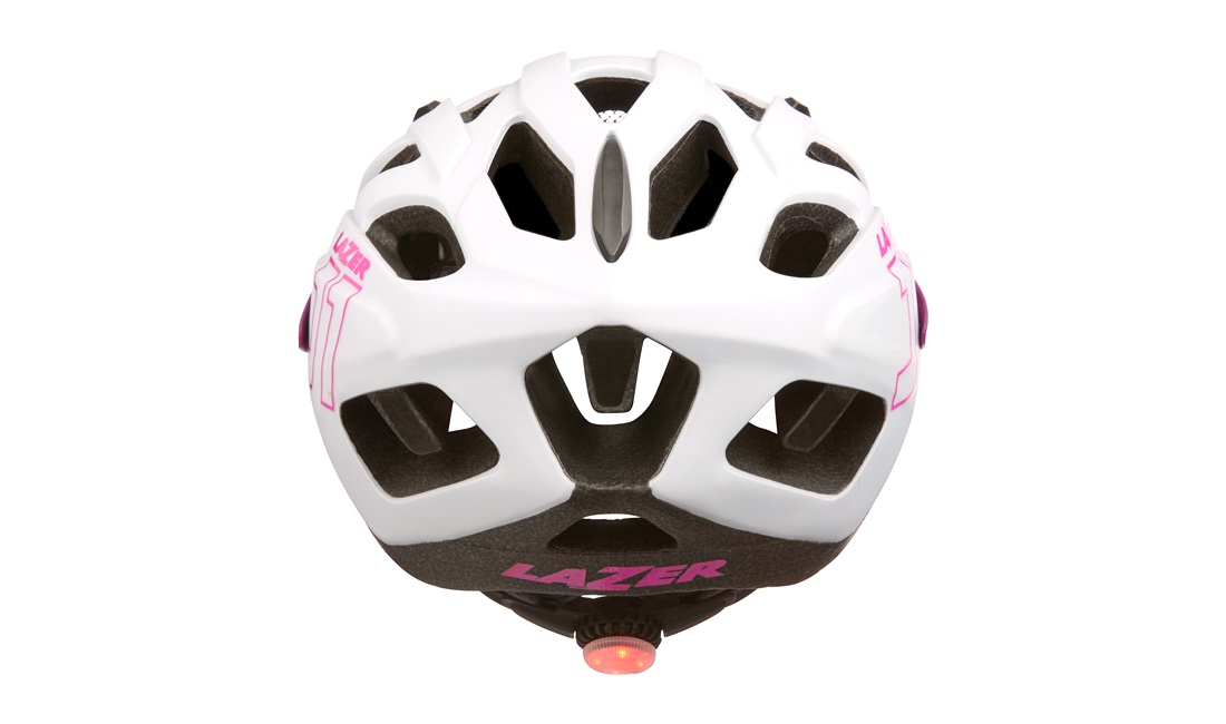Lazer J1 mat hvid pink jr. unisize 52-56cm