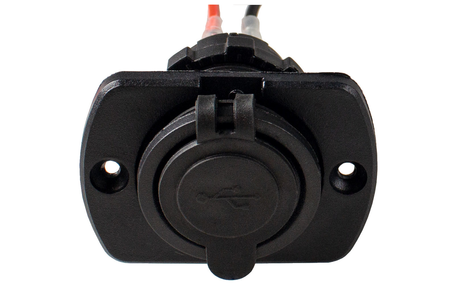 USB Einbau-Dose 2-fach schwarz