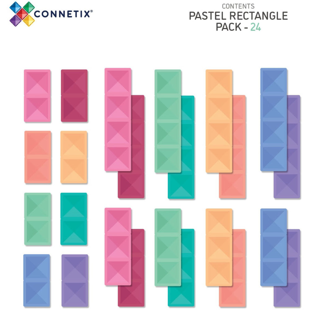 Køb Connetix Pastel Rectangle Pak 24 Styks