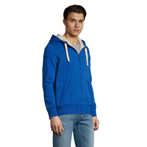 Moletom com zíper estilo sherpa