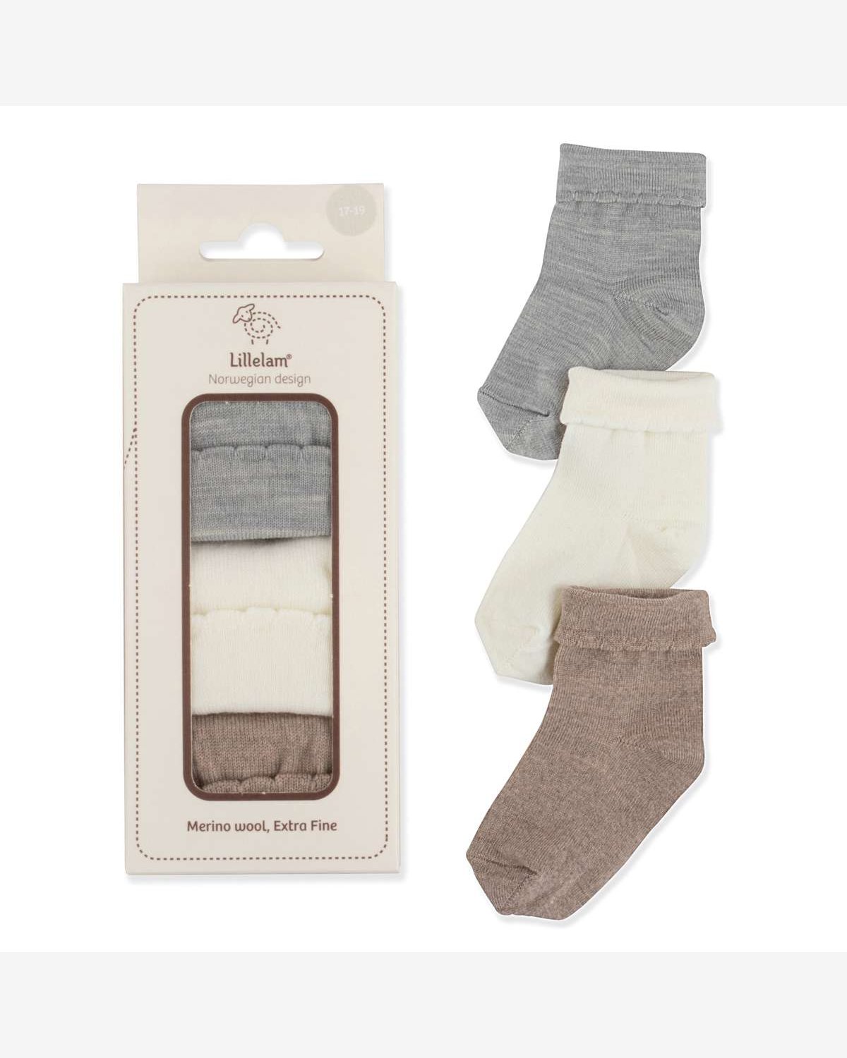 Ullsokker 3pk – Tynn ullkvalitet – Super Fine Merino – Gavepakke