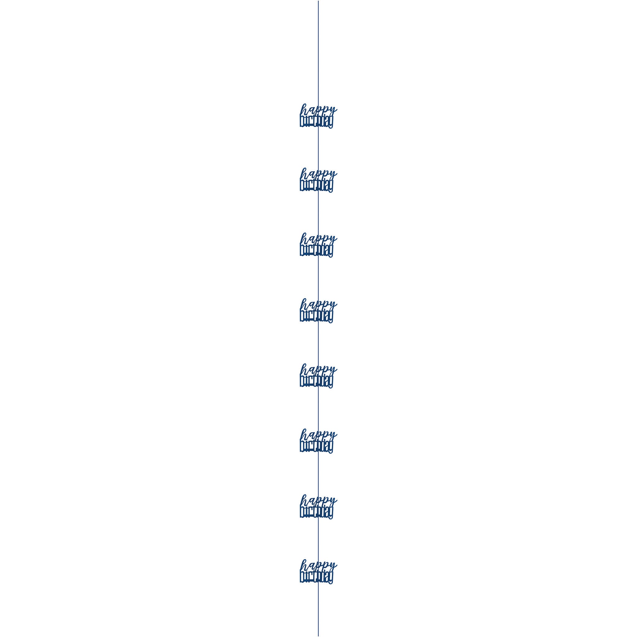 Happy Birthday Hangdecoratie Blauw 1,52m