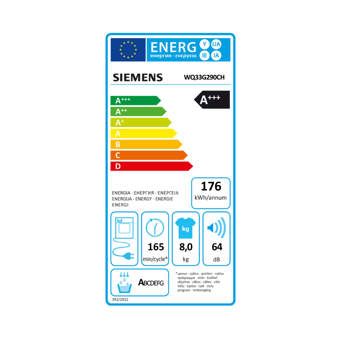 Siemens WQ33G291CH 8kg & WG44G2F9CH 9kg Waschturm