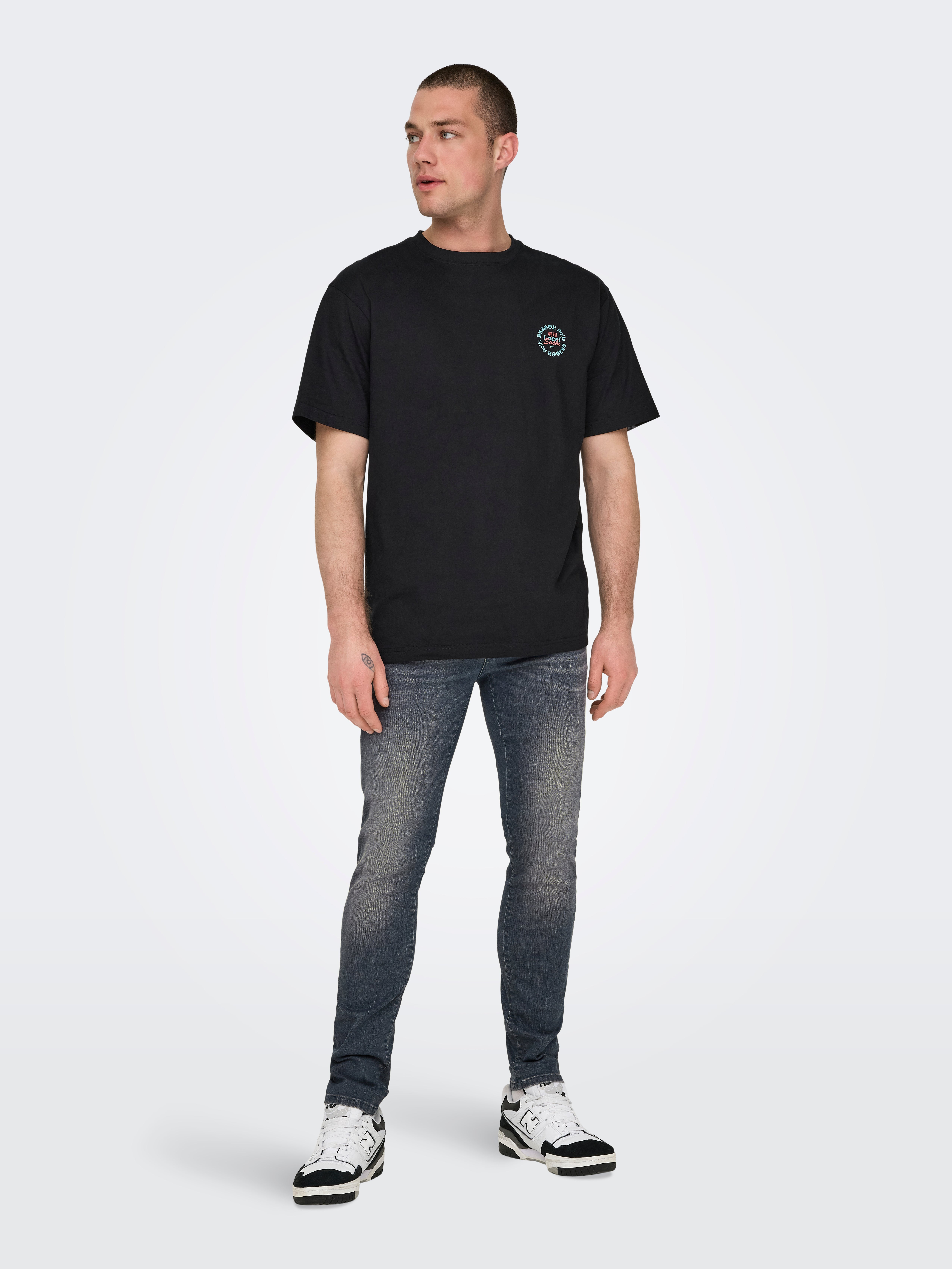 ONSLOOM Niedrige Taille Slim Fit Jeans Medium Grey Denim