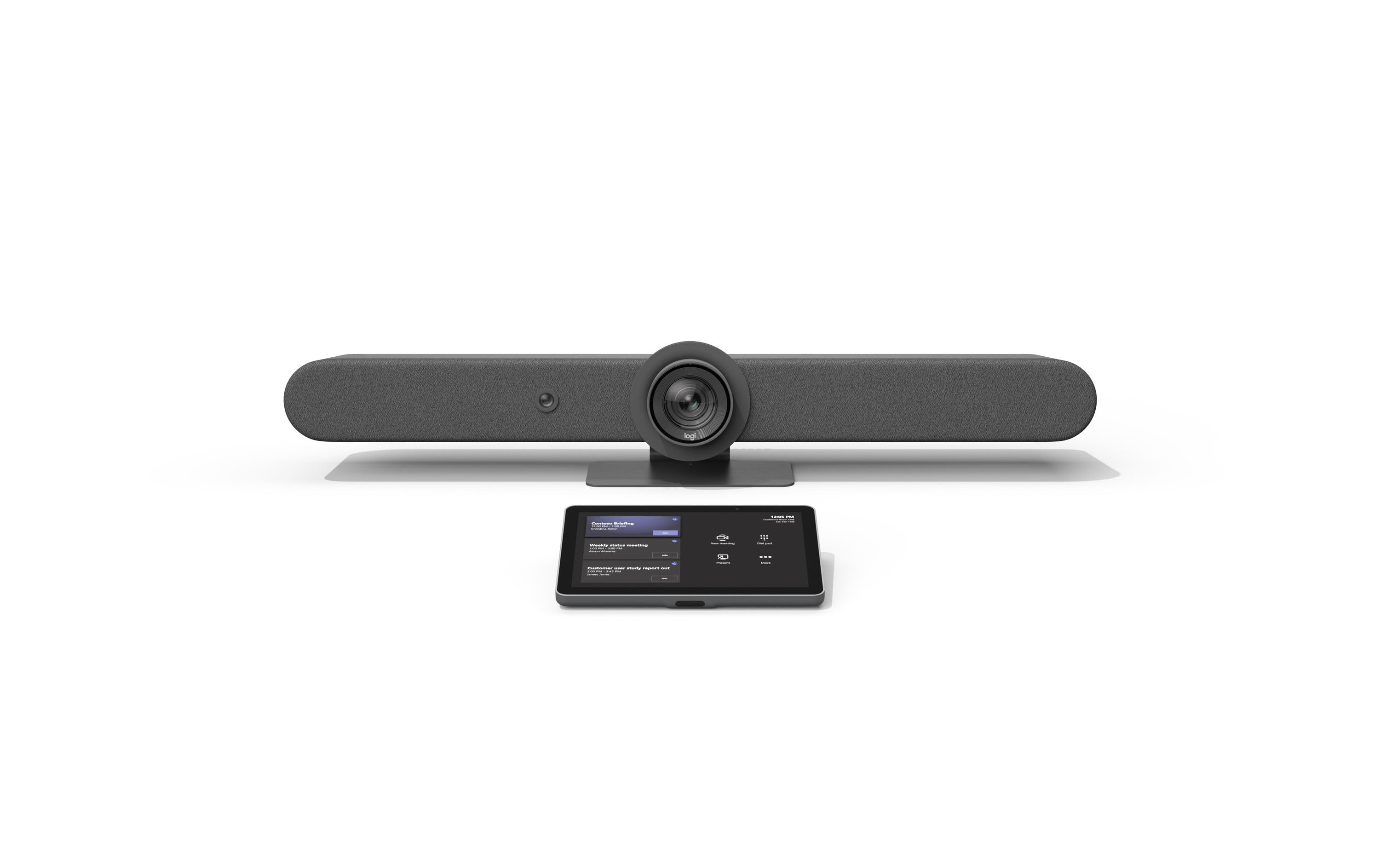 Rally Bar Graphite Video Collaboration Bar + TAP IP<br>All-in-one-Videobar für mittelgrosse bis grosse Räume + Touch-Controller für einfache Videobesprechungen