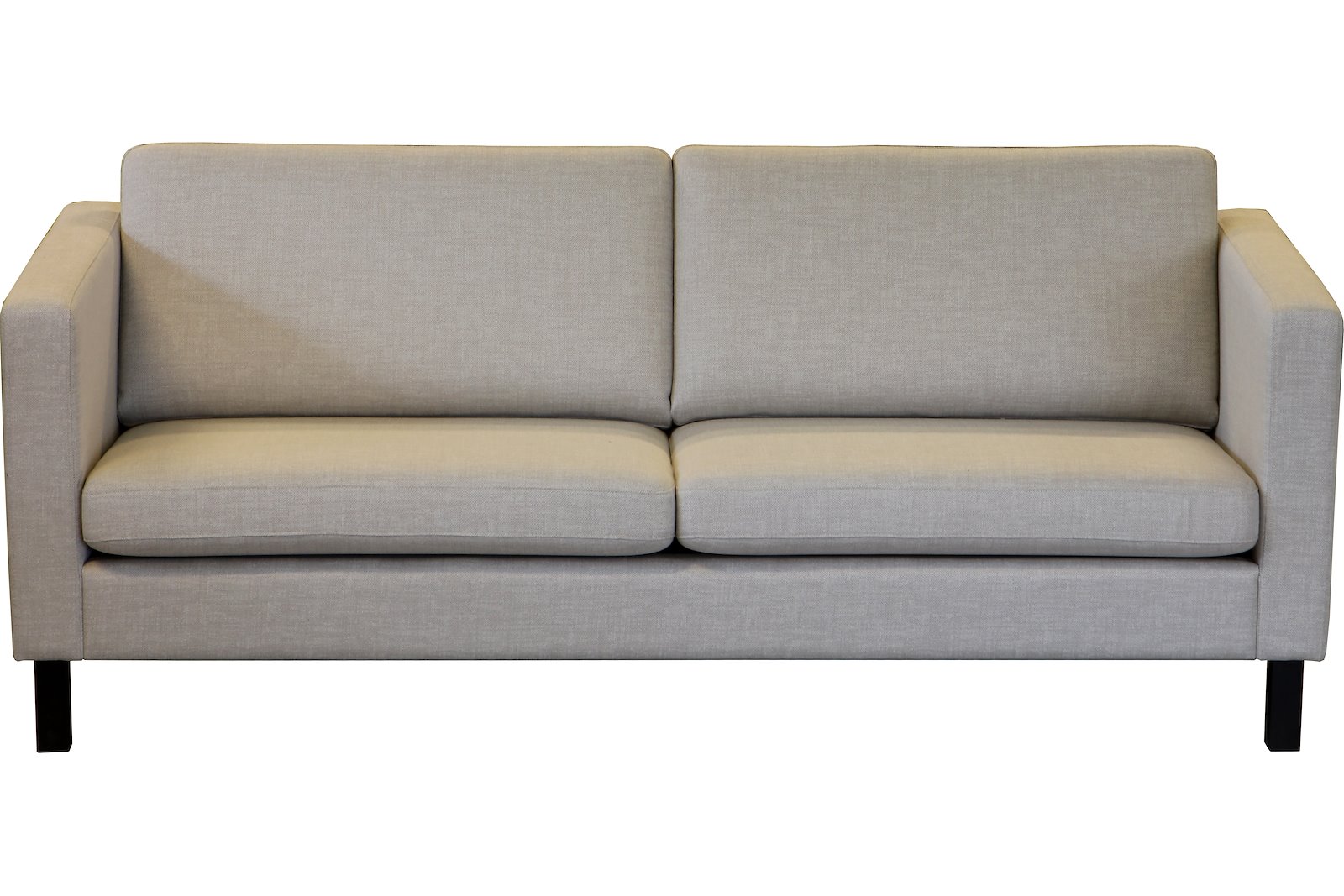 Noor Lux 3+2,5-seter I tekstil Milan Soft Silver med arm 03 og ben 19 sort