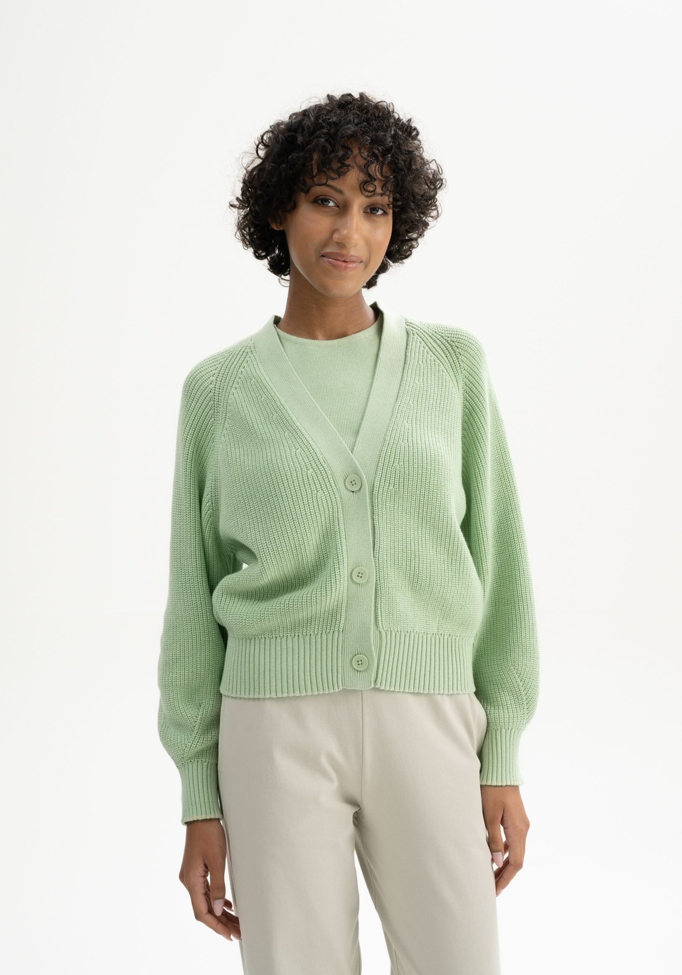 Mela Rippstrick Cardigan Bhuma Spring Melange
