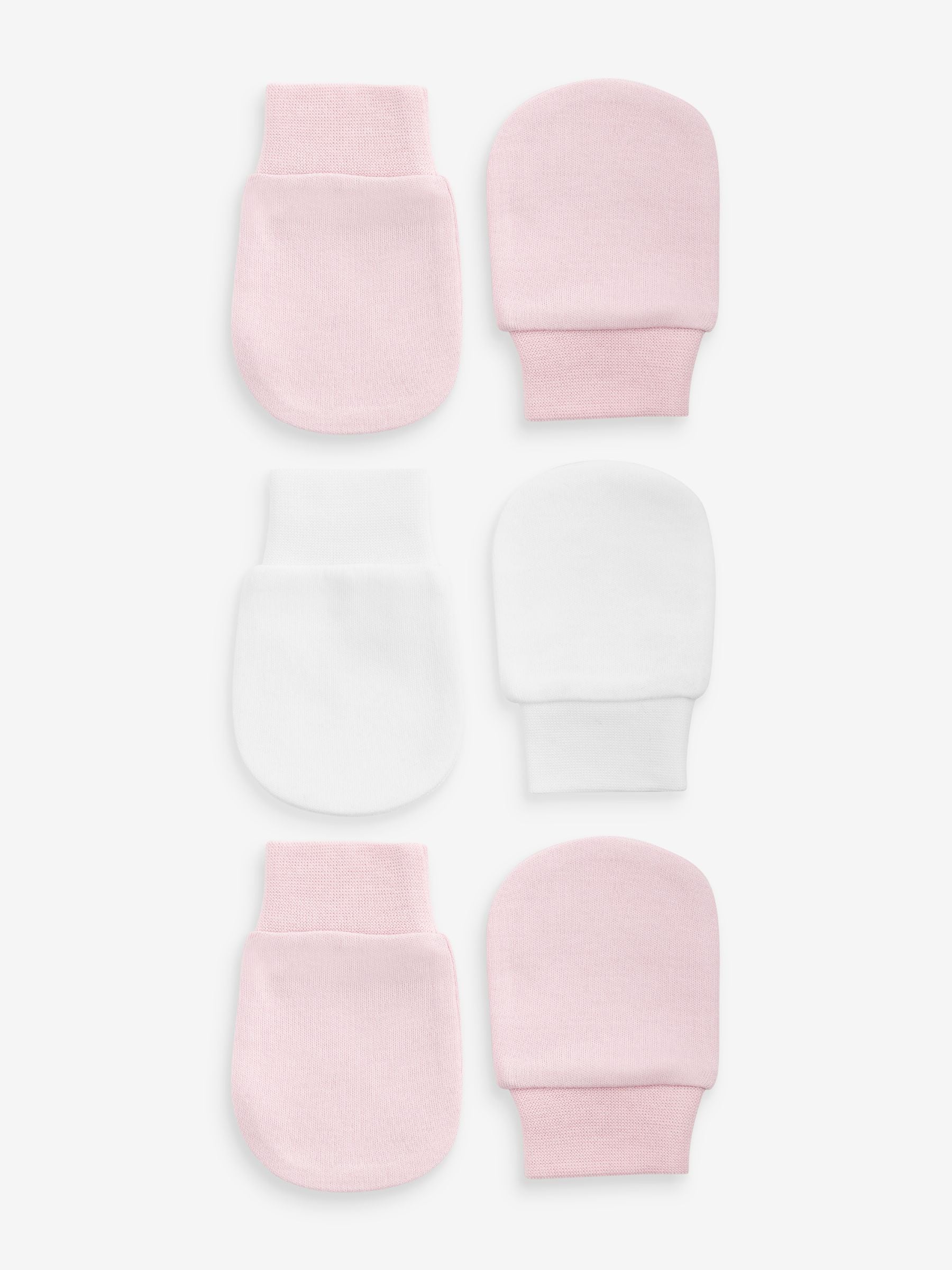 Roze - 3 Paar antikrabwantjes voor baby's