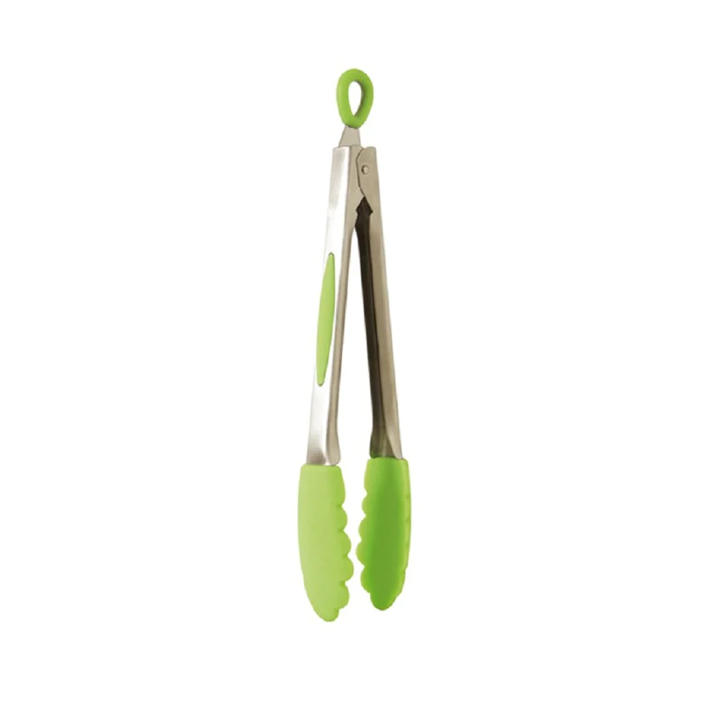 Pince en acier et silicone vert Mastrad