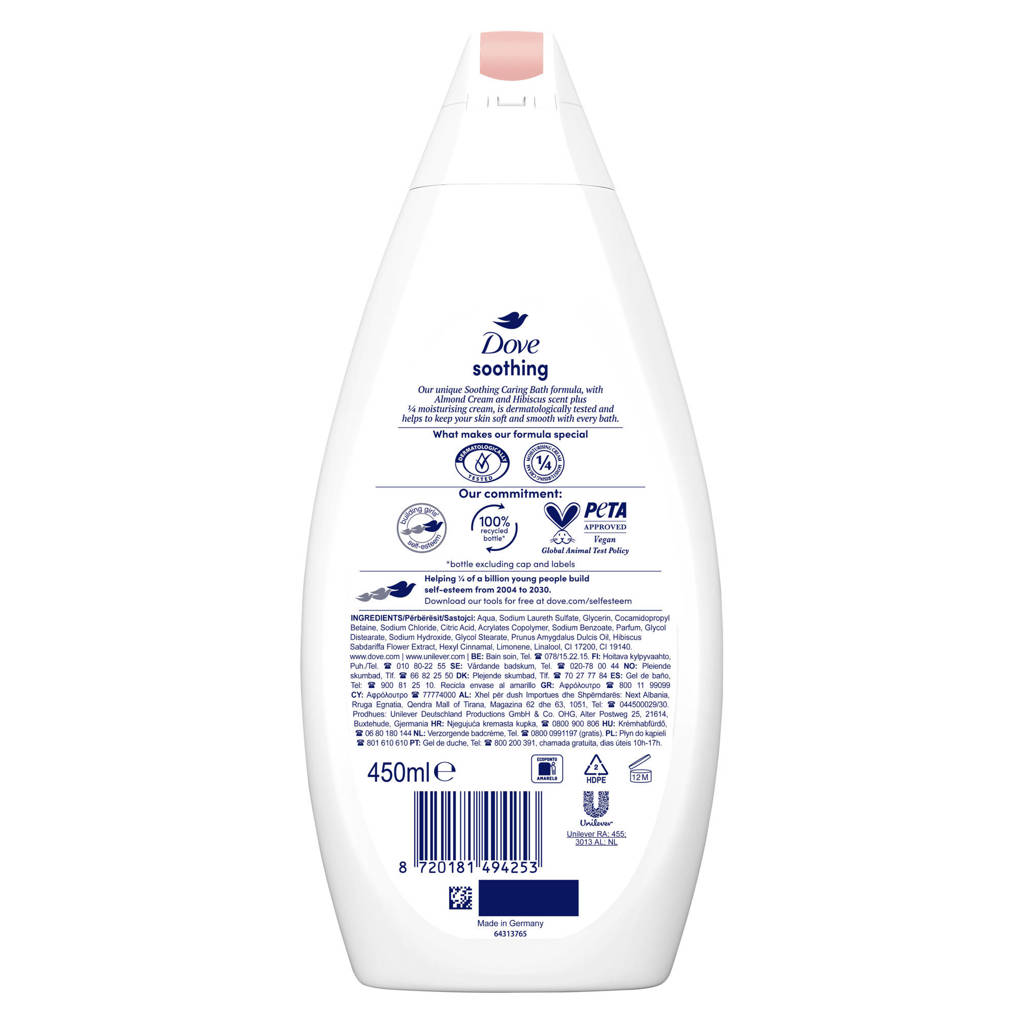 Soothing Amandelolie & Hibiscus badcrème - 6 x 450 ml
