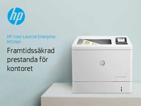 HP LaserJet Enterprise M554dn - Printer - farve - Duplex - laser - A4/Legal - 1200 x 1200 dpi - op til 33 spm (mono) / op til 33 spm (farve) - kapacitet: 650 ark - USB 2.0, Gigabit LAN, USB 2.0 vært