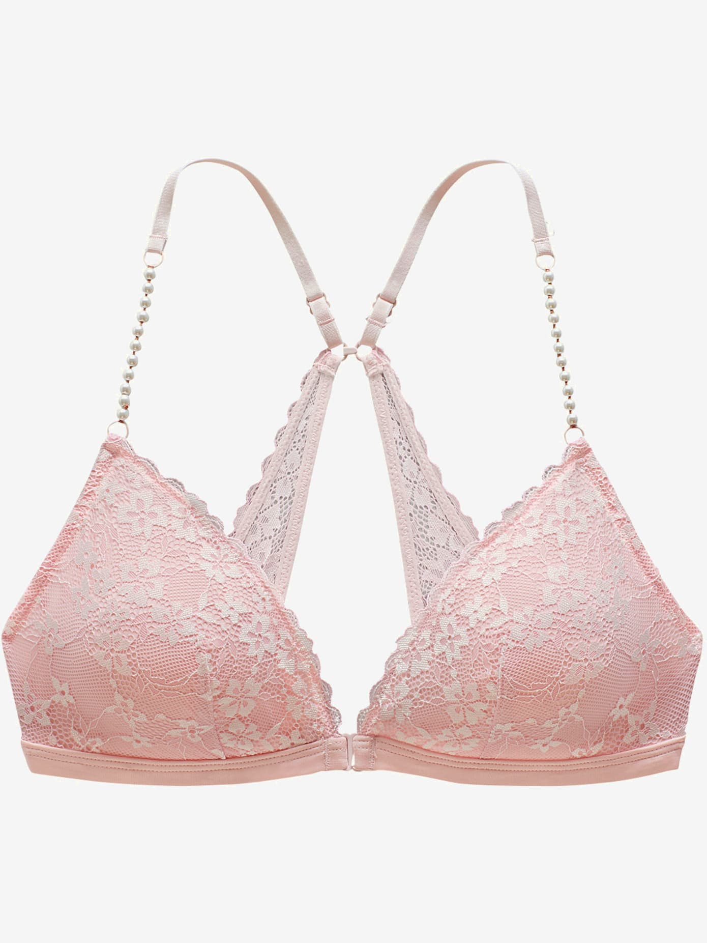 Soutien-gorge bralette extravagant avec bretelles en perles