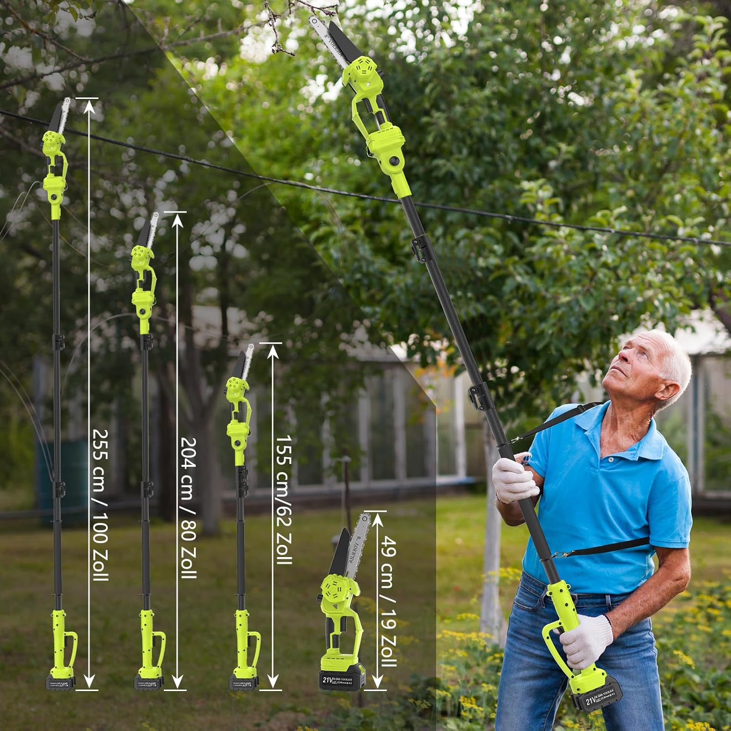 2-in-1 Hochentaster Kettensäge, 6