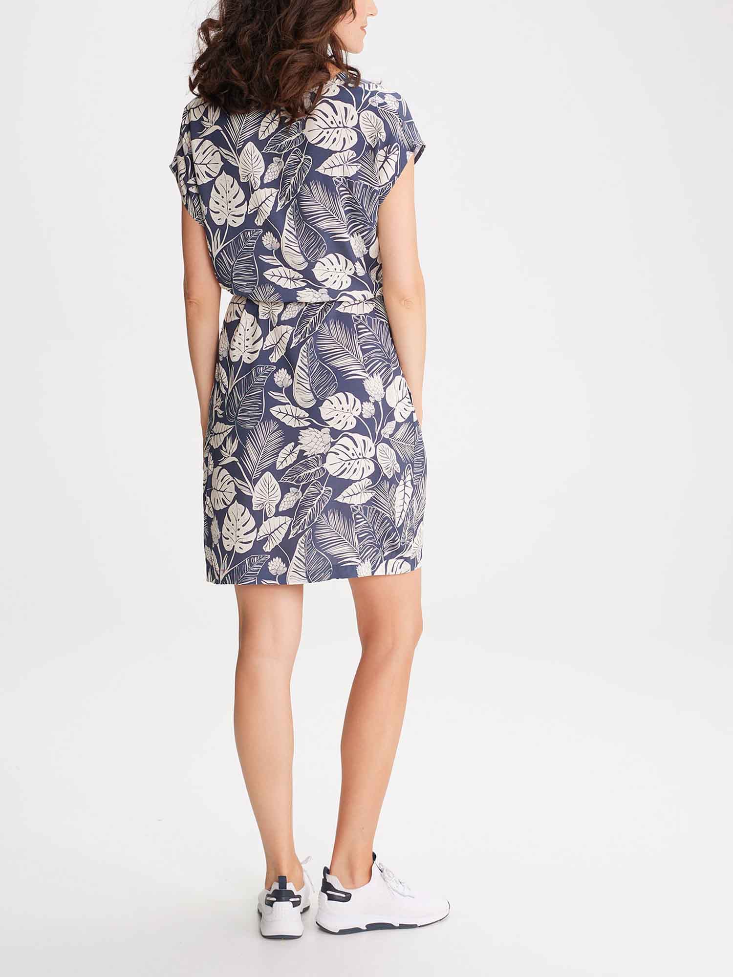 Robe Femme Motif Floral Bleu