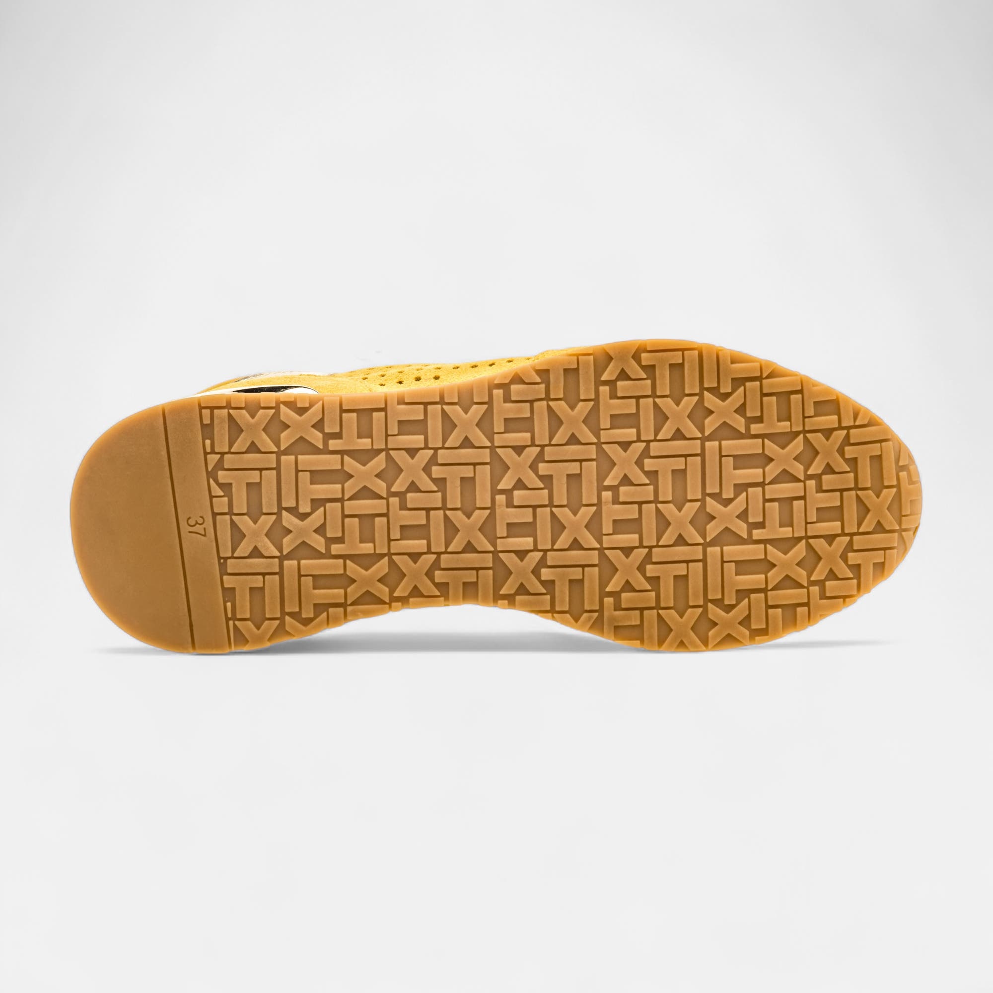 Baskets basses Femme en cuir jaune
