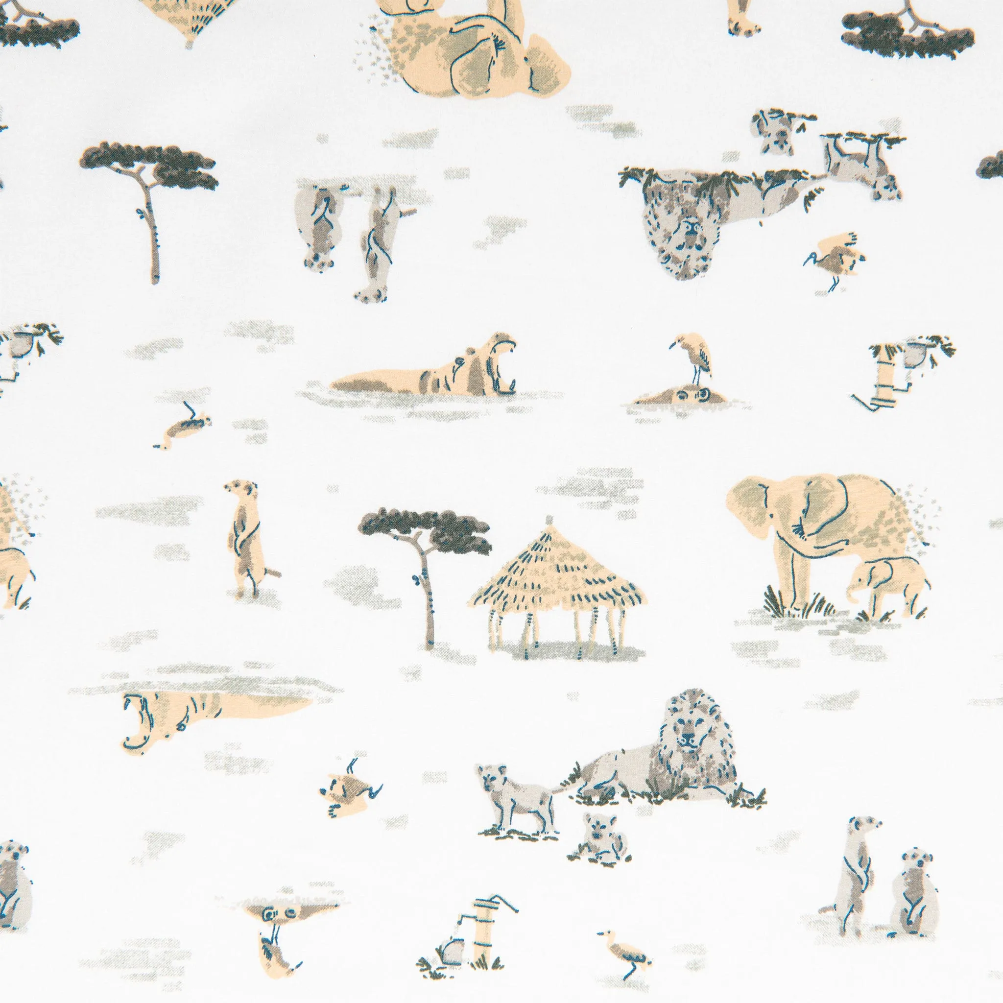Perlimpinpin Housse pour Lit Simple - Safari
