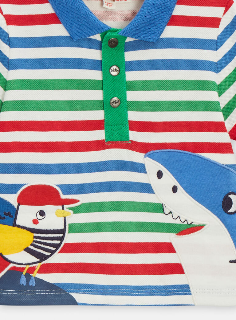 Polo à animation mer pour bébé garçon