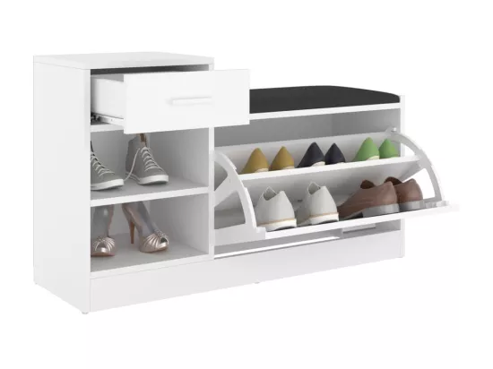 Banc à chaussures Blanc 94,5x31x57