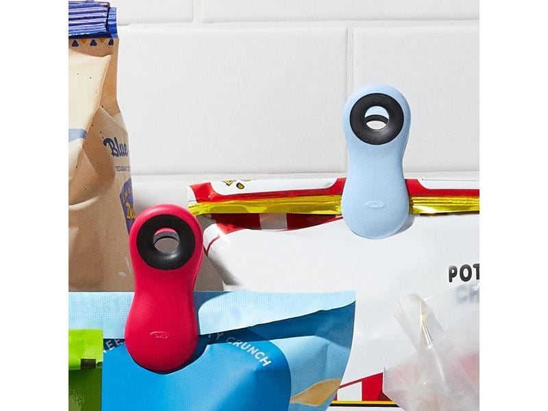 Oxo Good Grips Verschlussklammer 4 Stück, Mehrfarbig Verschlussklemmen Set