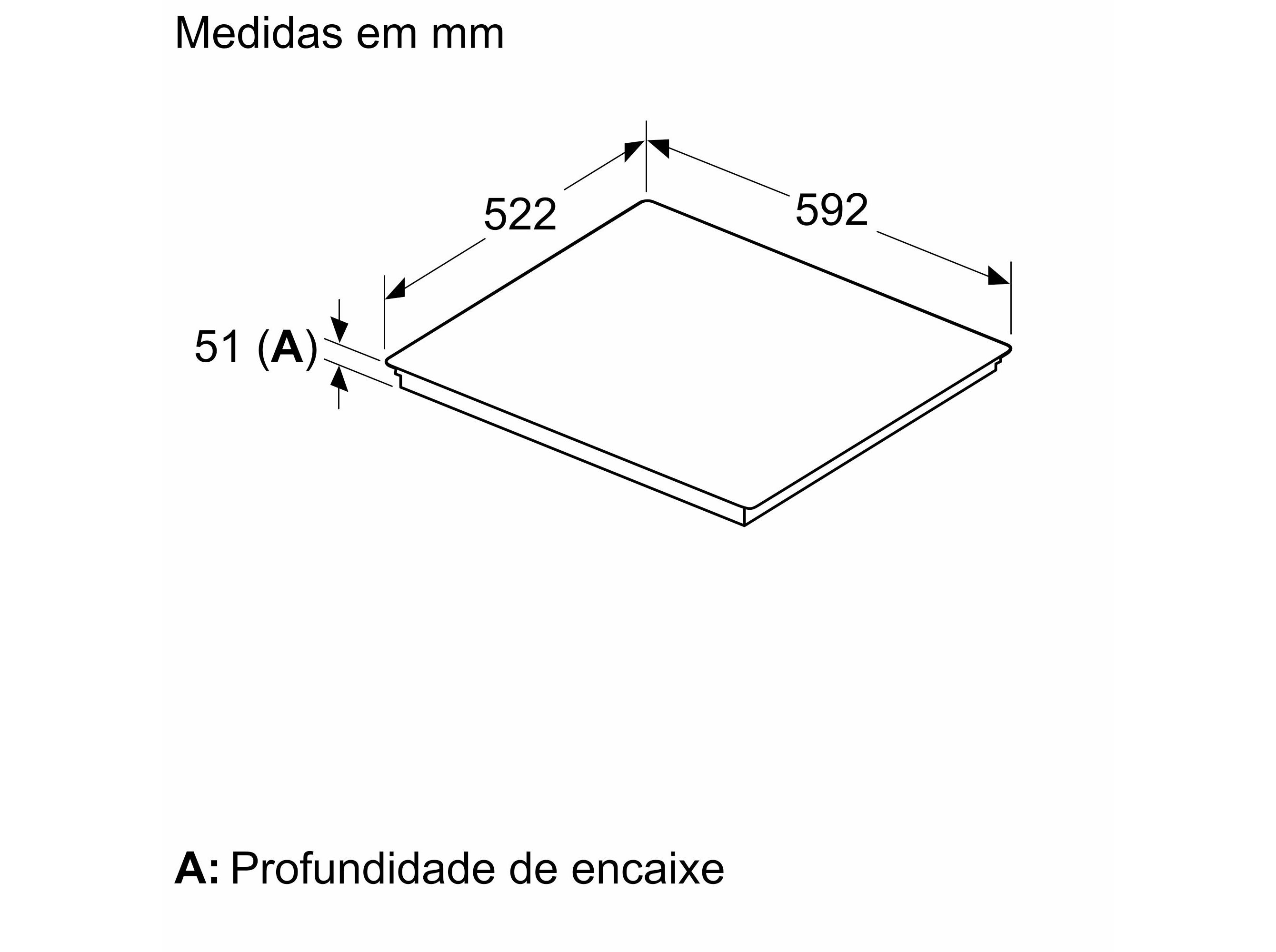 PLACA DE INDUÇÃO BOSCH PIX61RHC1E 60 CM PRETO
