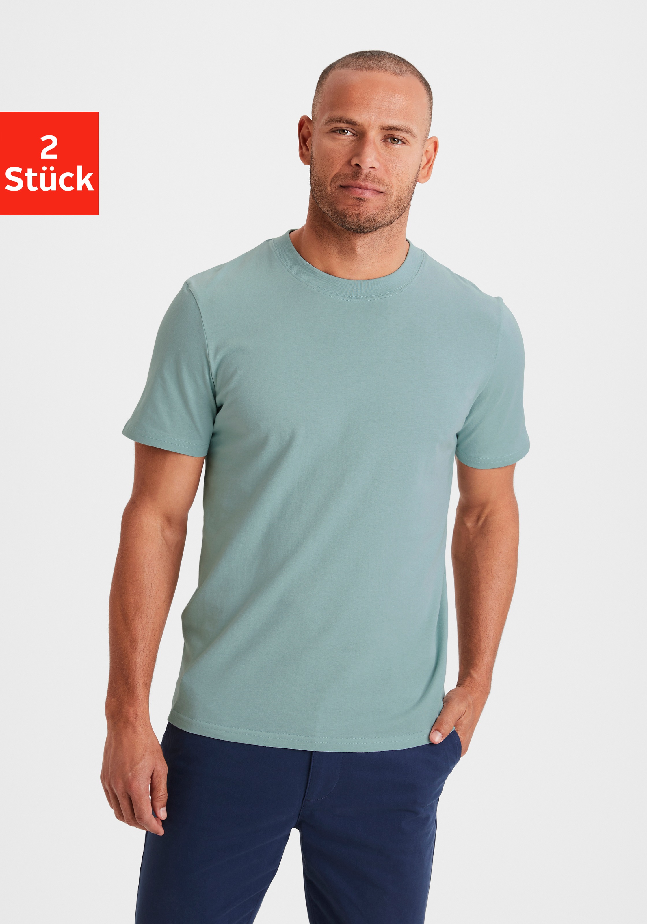 KangaROOS T-Shirt , Freizeitshirt mit Kurzarm, Rundhals aus reine Baumwolle