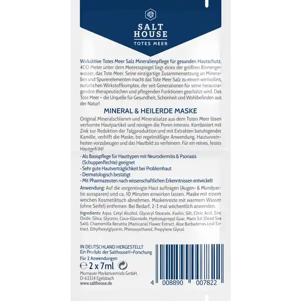 Totes Meer Therapie Mineral & Heilerde Maske