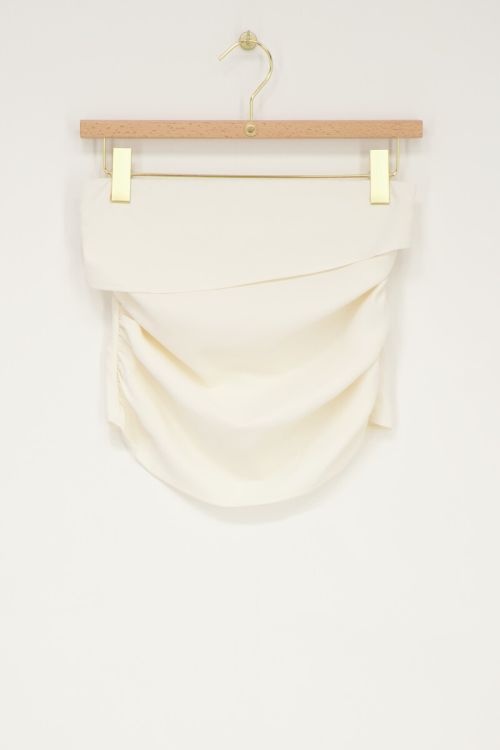 Witte corset top gedrapeerd