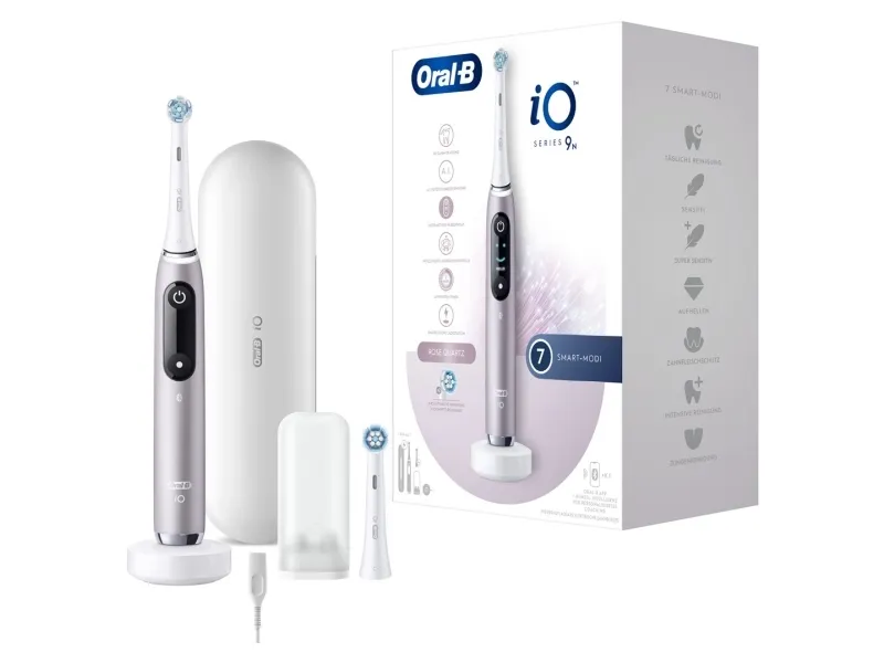 Braun Oral-B iO Series 9N, electric toothbrush (pink/white, Rose Quartz)