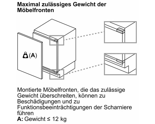 Bosch KUL22ADD0 koelkast met vriesvak, afmetingen (B x H x D): 59,8 x 82 x 54,8 cm, koelvak: 93 l, vriesvak: 17 l