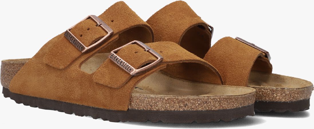 cognac birkenstock slippers arizona dames