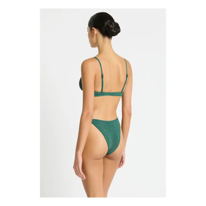Bond-Eye Bas de Maillot Anisha Métallisé | Vert Jade