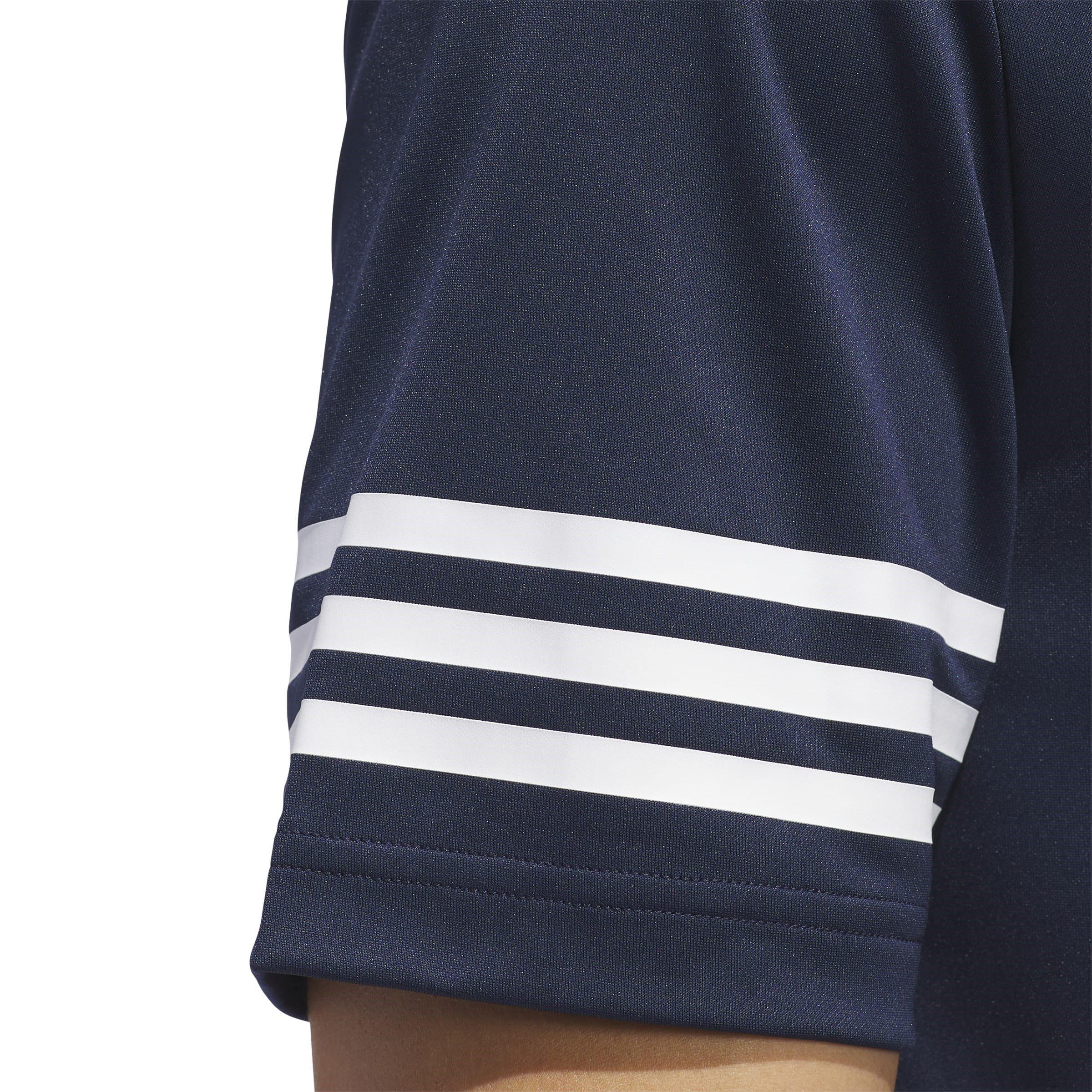 adidas 3 Stripe Polo Shirt Mens