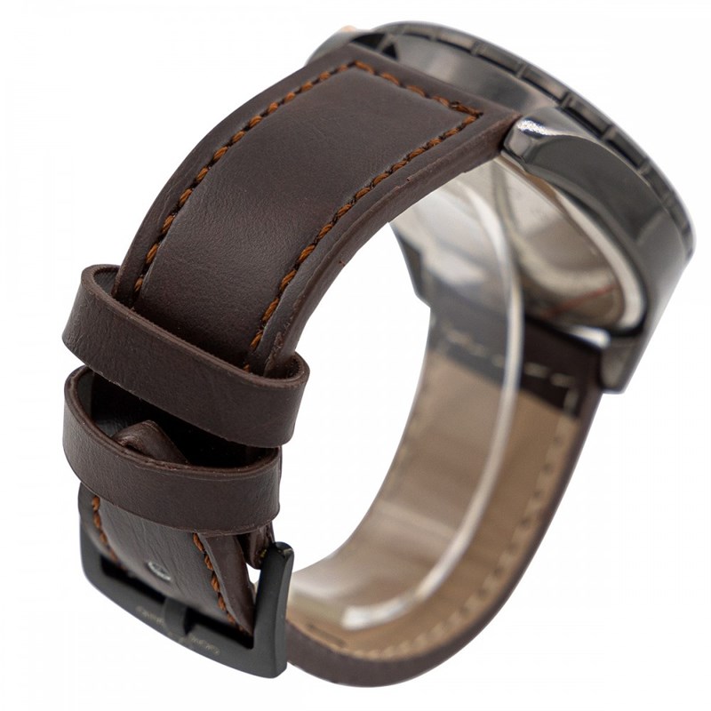 Coffret montre Homme GIORGIO bracelet Cuir Marron