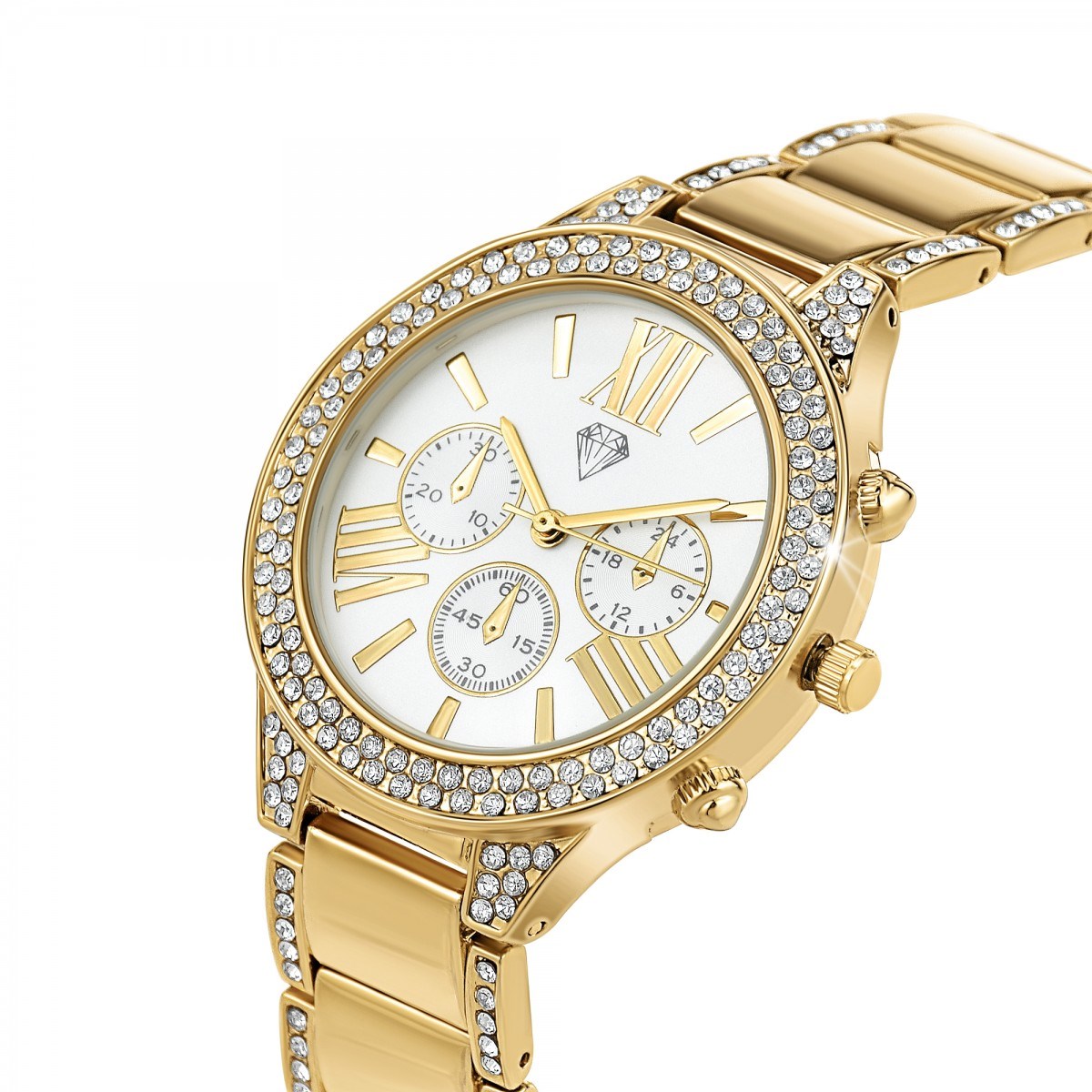 Montre Angelina élégante ornée de Cristaux scintillants SC Crystal
