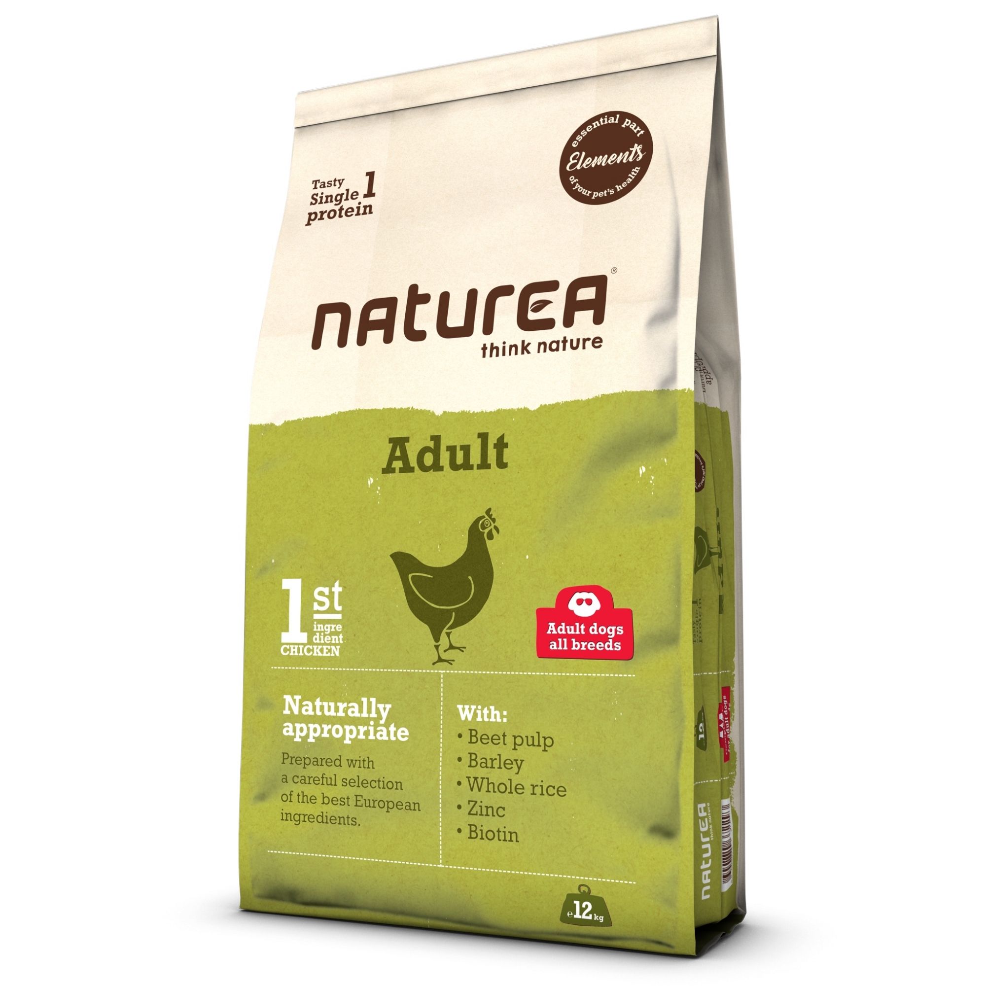 RAÇÃO CÃO NATUREA ELEMENTS ADULTO FRANGO 12KG