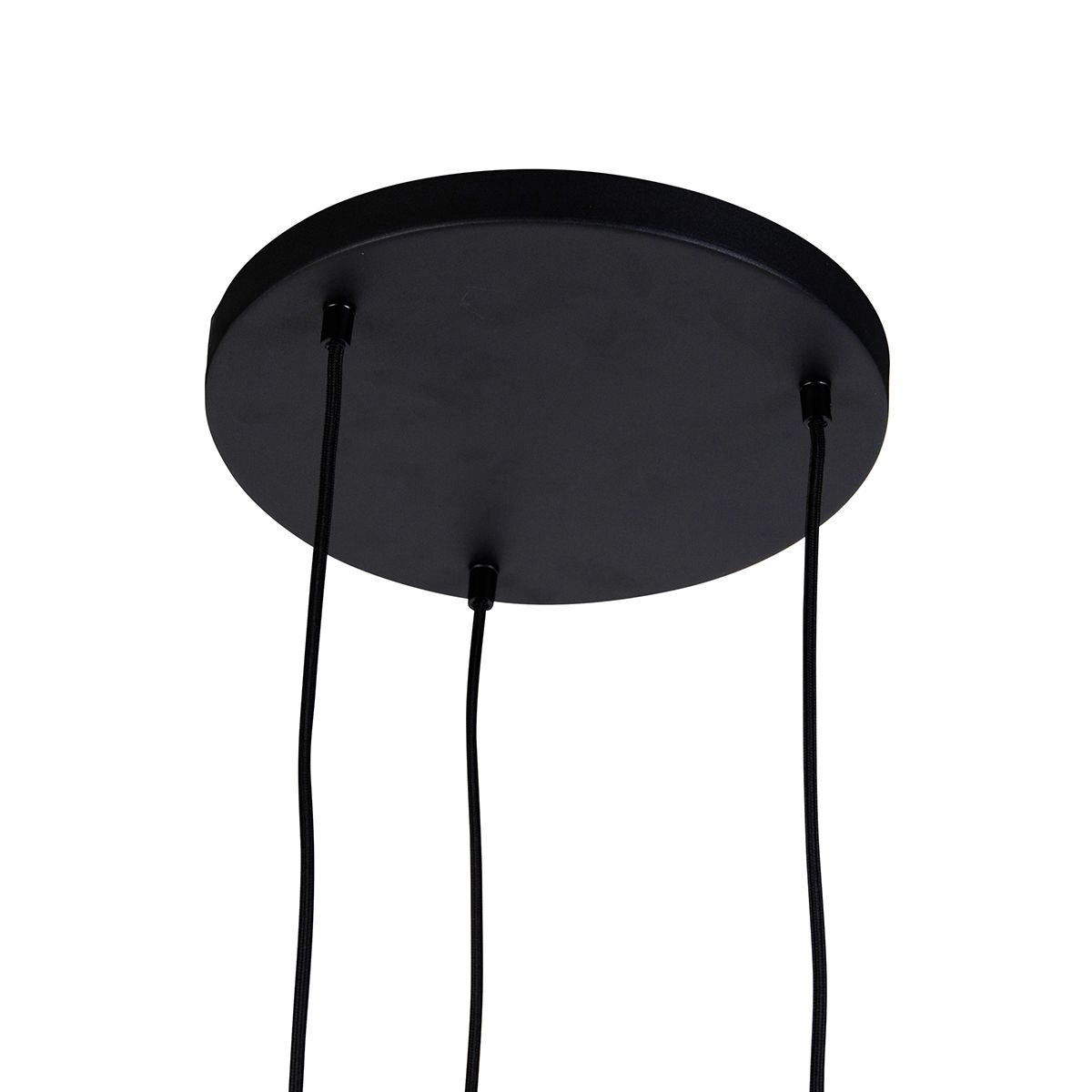 Moderne hanglamp zwart met smoke glas 3-lichts - Clayton