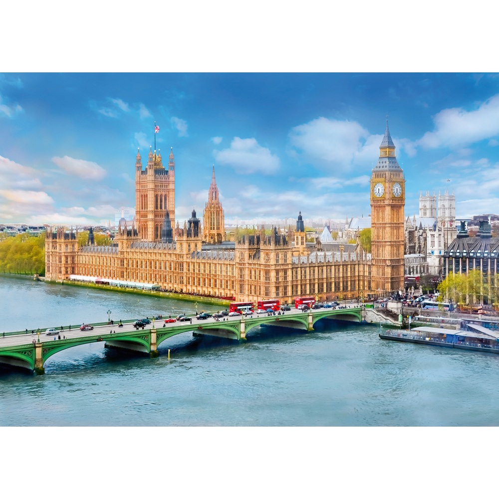 3-in-1-Puzzle-Set mit 1000 Teilen: London, New York und Paris